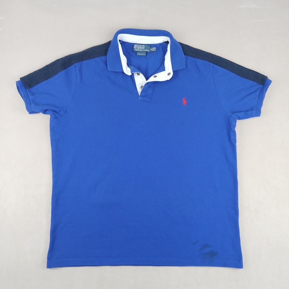 VTG Polo Ralph Lauren XL Mens Polo Shirt Custom Fit FLAW 23x26